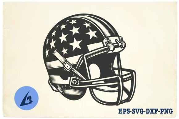 American Football Helmet SVG Clipart 02
