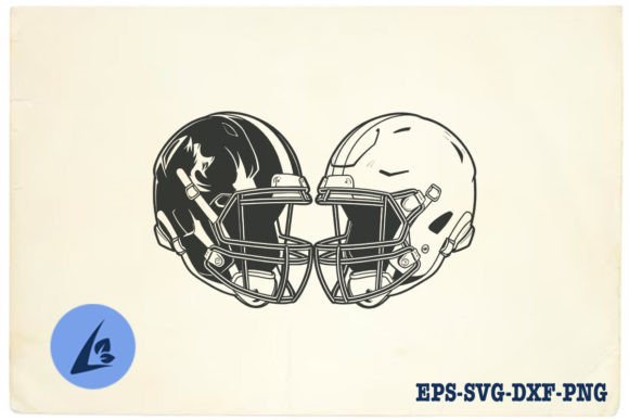 American Football Helmet SVG Clipart 05