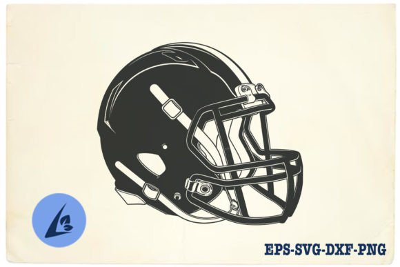 American Football Helmet SVG Clipart 06: Graphics for Crafts & Content