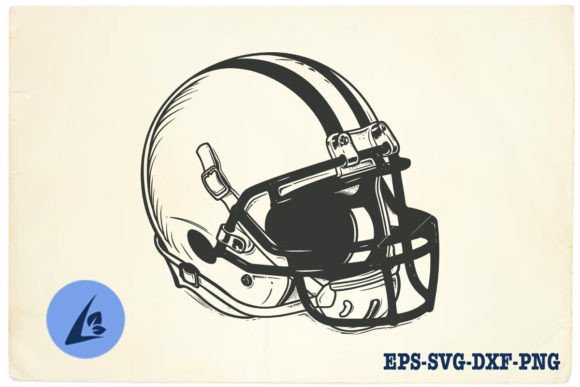 American Football Helmet SVG Clipart 07: Graphics for Crafts