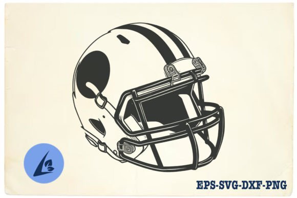 American Football Helmet SVG Clipart 08: Graphics for Crafts & Content