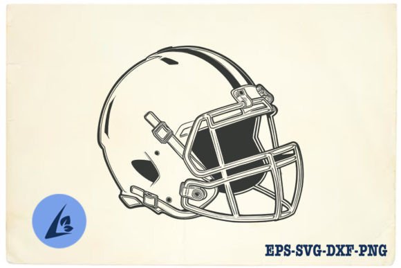 American Football Helmet SVG Clipart 13 for Crafts & Graphics