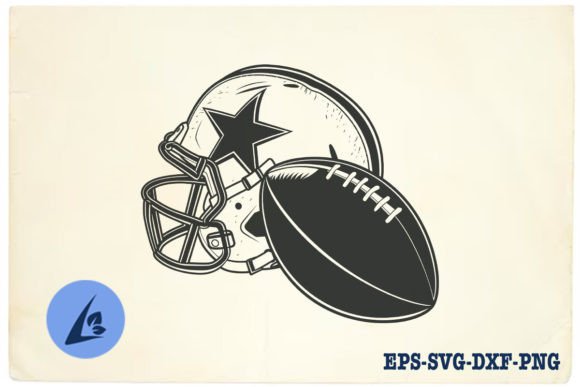 American Football Helmet SVG Clipart 18 for Crafts & Graphics