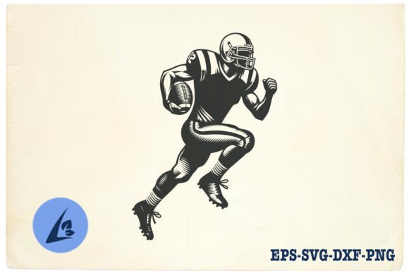 American Football Player SVG Clipart 01: Crafts & Graphics