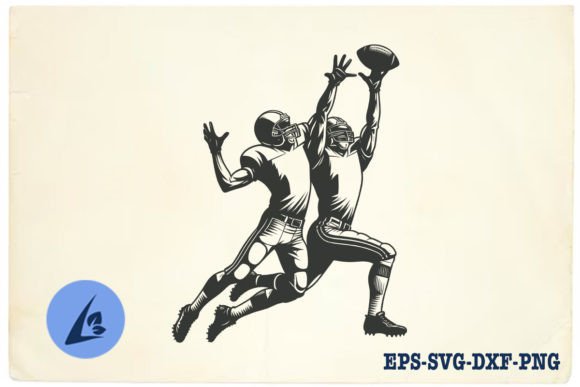 American Football Player SVG Clipart 04: Graphics for Crafts