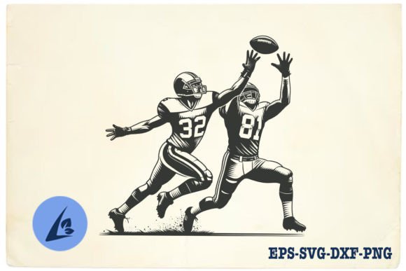 American Football Player SVG Clipart 10: Graphics for Crafts