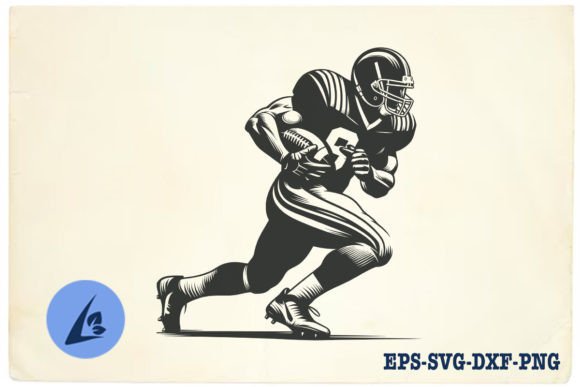 American Football Player SVG Clipart 12