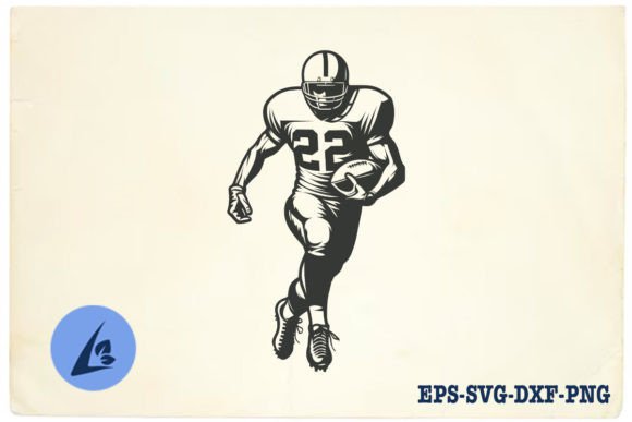 American Football Player SVG Clipart 13: Graphics for Crafts & Content