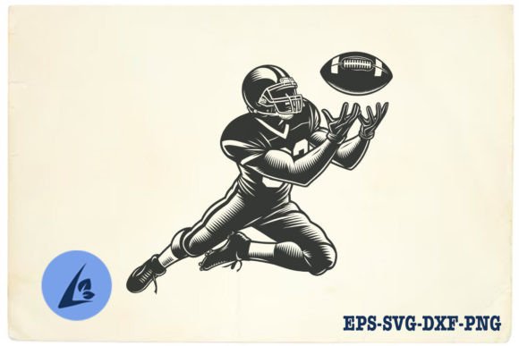 American Football Player SVG Clipart 15 for Crafts & Graphics