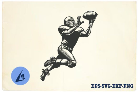 American Football Player SVG Clipart 16: Graphics for Crafts & Content