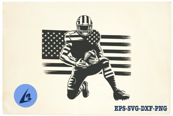 American Football Player SVG Clipart 18: Graphics for Crafts & Content