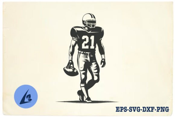 American Football Player SVG Clipart 19: Graphics for Crafts & Local Branding