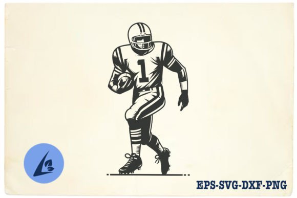 American Football Player SVG Clipart 20 for Crafts & Graphics