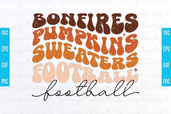 Bonfires Pumpkins Sweaters Football Graphics for Crafts