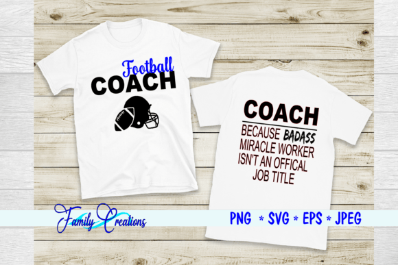 Football Coach Graphics for Crafts & Branding