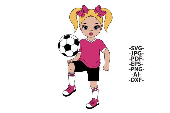 Football Girl Clipart: Graphics for Crafts & Content