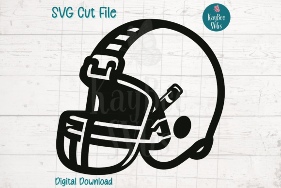 Football Helmet SVG Cut File for Crafts & Graphics