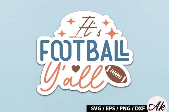 It’s Football Y’All Retro Stickers: Graphics for Crafts-Driven Branding