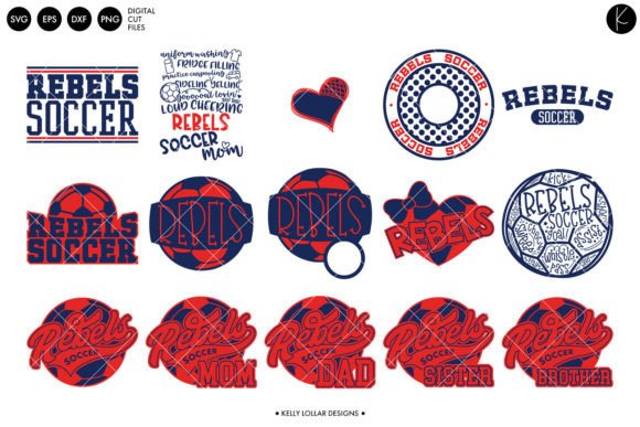 Rebels Soccer Football Bundle: Graphics for Crafts