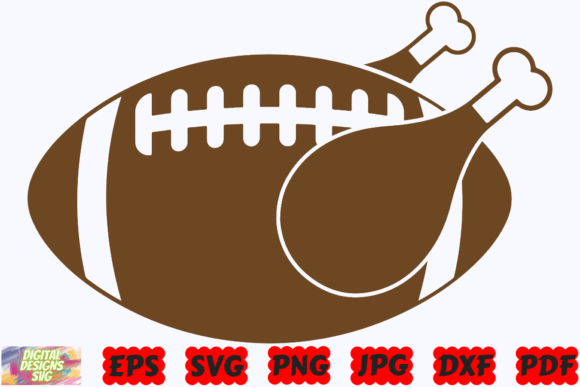 Thanksgiving Turkey Football SVG for Crafts & Graphics
